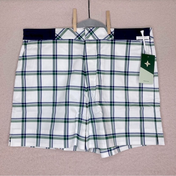 Tuckernuck Pants - Tuckernuck Sport 5 Inch Linn Golf Shorts-White/Navy/Green-Women S, L, XL-NEW-NWT